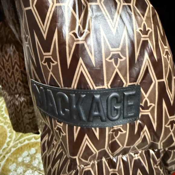 Mackage Brown Patterned Puffer Jacket - Picture 2 of 5